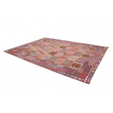 Tappeto Kilim Afghanistan marrone azzurro 255x344