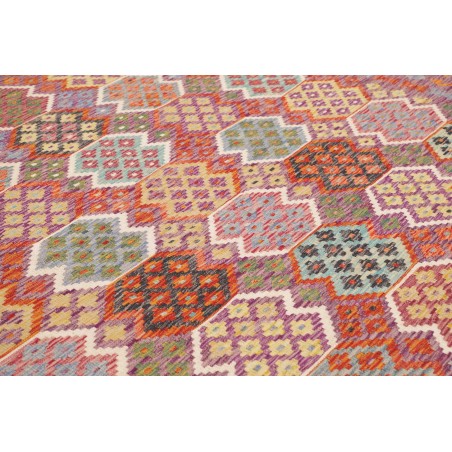 Tappeto Kilim Afghanistan marrone azzurro 255x344