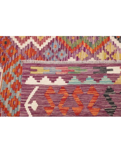 Tappeto Kilim Afghanistan marrone azzurro 255x344