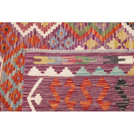 Tappeto Kilim Afghanistan marrone azzurro 255x344