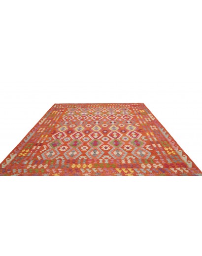 Tappeto Kilim Afghanistan rosso beige 255x293