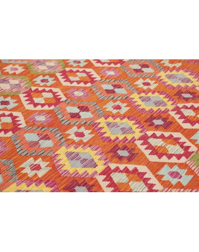 Tappeto Kilim Afghanistan rosso beige 255x293