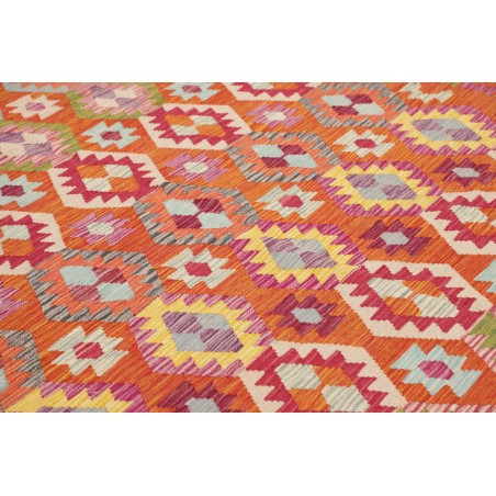 Tappeto Kilim Afghanistan rosso beige 255x293