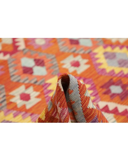 Tappeto Kilim Afghanistan rosso beige 255x293