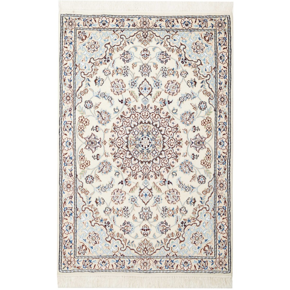 Tappeto Nain 9La Persia bianco marrone 80x120 Tappeto Nain 9La Persia bianco marrone 80x120