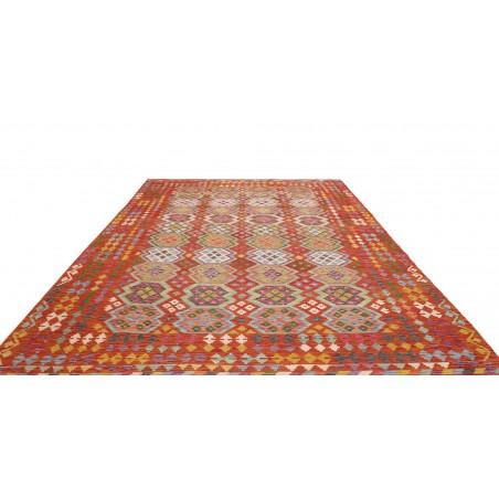 Tappeto Kilim Afghanistan rosso marrone 256x350