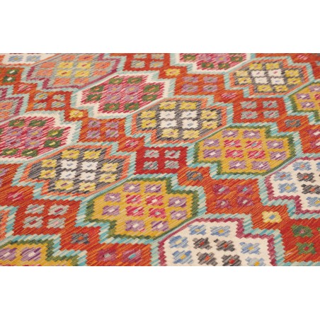 Tappeto Kilim Afghanistan rosso marrone 256x350