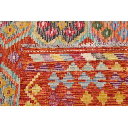 Tappeto Kilim Afghanistan rosso marrone 256x350