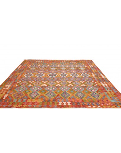 Tappeto Kilim Afghanistan rosso arancione 256x294