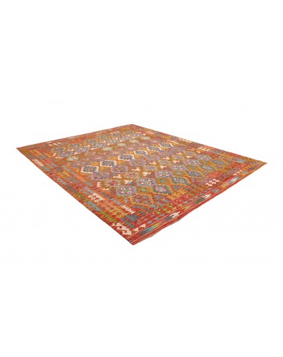 Tappeto Kilim Afghanistan rosso arancione 256x294