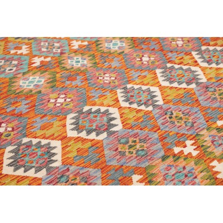 Tappeto Kilim Afghanistan rosso arancione 256x294