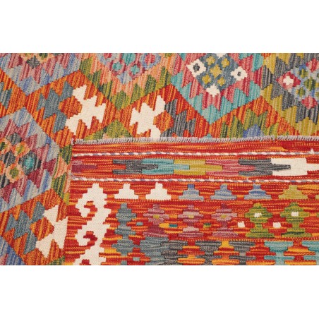 Tappeto Kilim Afghanistan rosso arancione 256x294