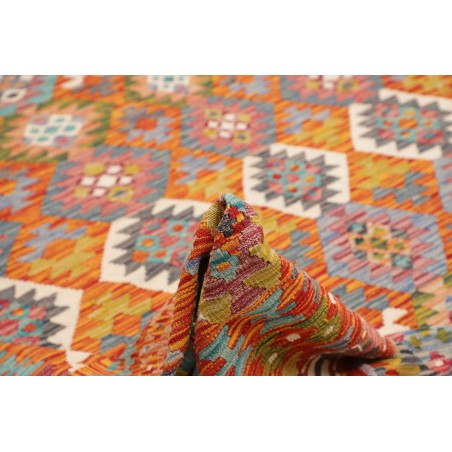 Tappeto Kilim Afghanistan rosso arancione 256x294