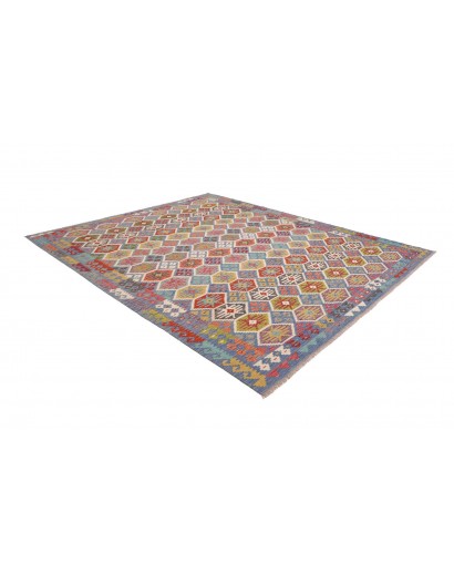 Tappeto Kilim Afghanistan bianco marrone 256x299