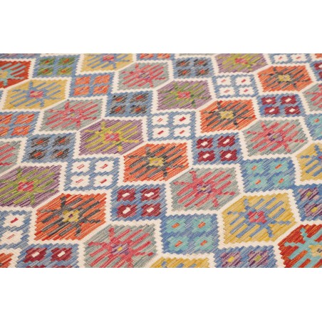 Tappeto Kilim Afghanistan bianco marrone 256x299