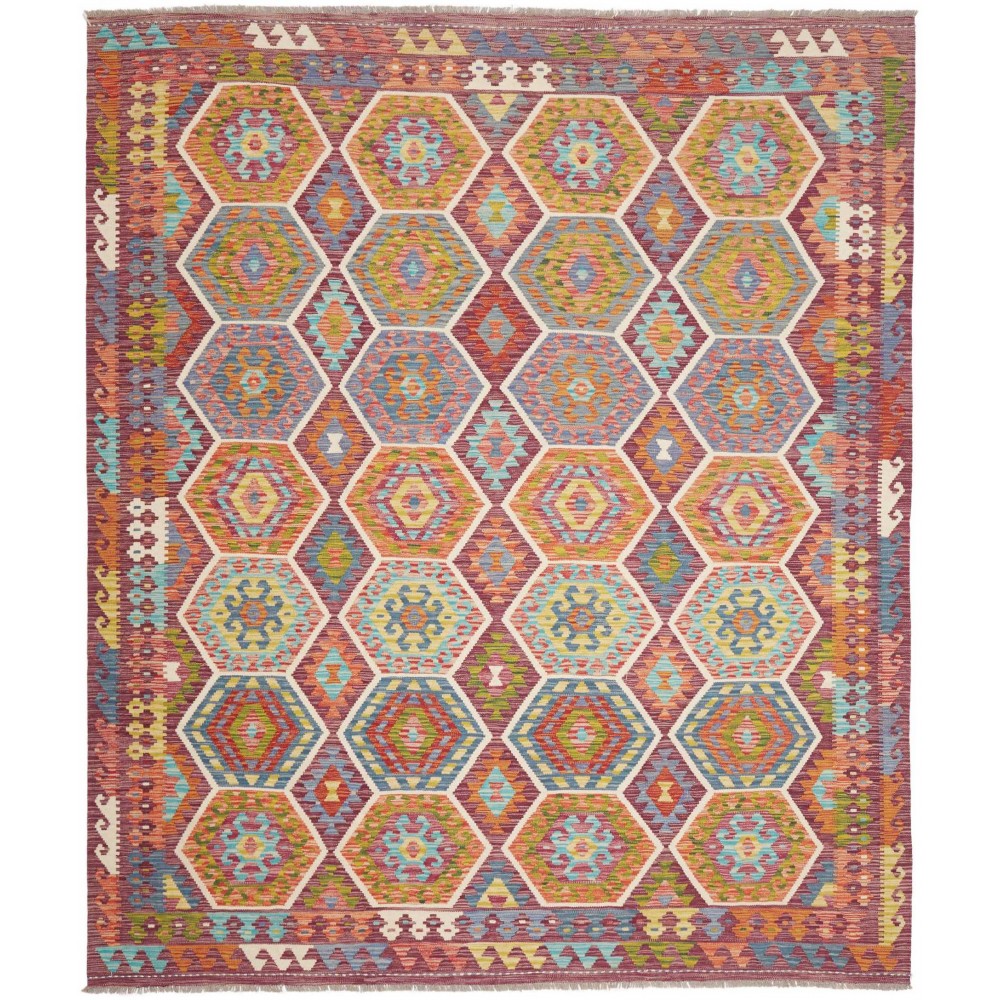 Tappeto Kilim Afghanistan marrone 257x297