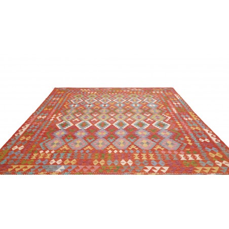 Tappeto Kilim Afghanistan rosso marrone 257x294