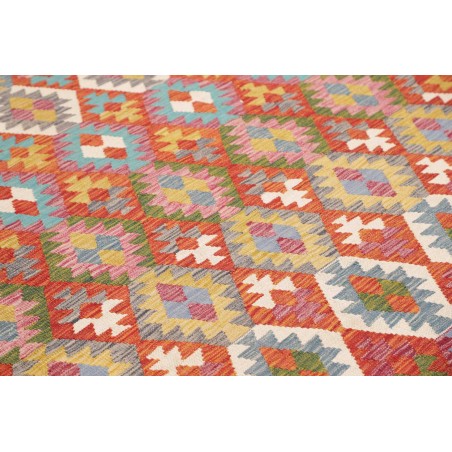 Tappeto Kilim Afghanistan rosso marrone 257x294