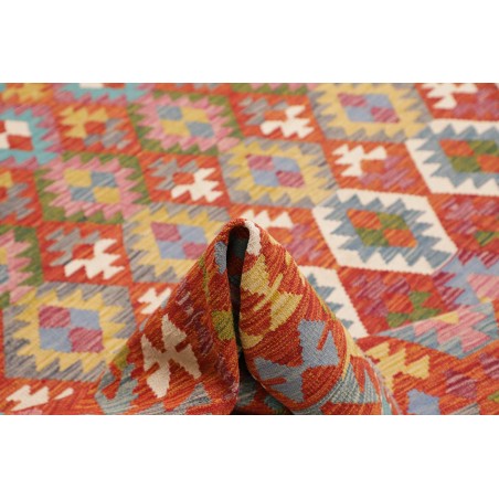 Tappeto Kilim Afghanistan rosso marrone 257x294