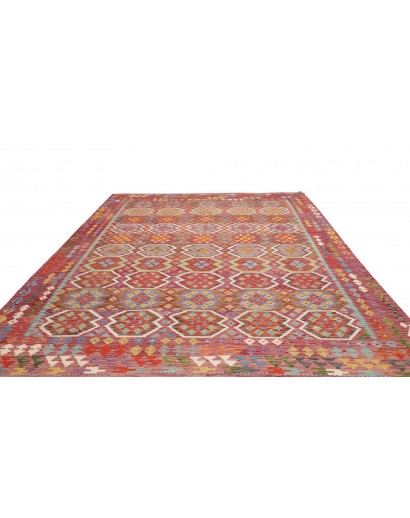 Tappeto Kilim Afghanistan rosso bianco 258x342