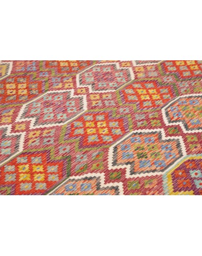 Tappeto Kilim Afghanistan rosso bianco 258x342