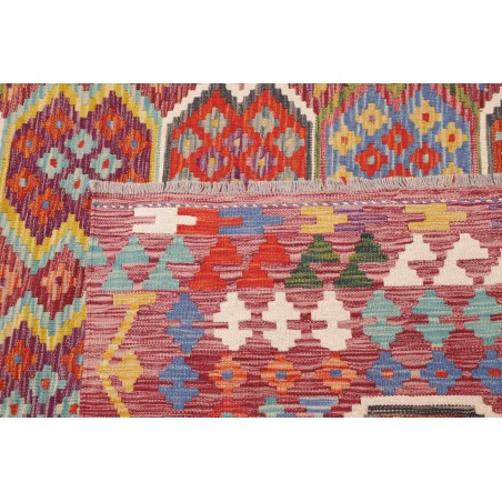 Tappeto Kilim Afghanistan rosso bianco 258x342