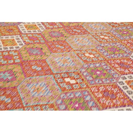 Tappeto Kilim Afghanistan marrone bianco 262x352
