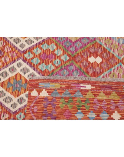 Tappeto Kilim Afghanistan marrone bianco 262x352