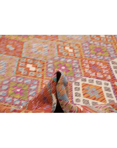 Tappeto Kilim Afghanistan marrone bianco 262x352