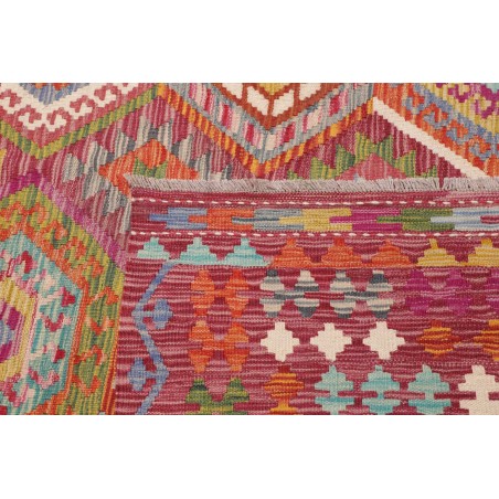 Tappeto Kilim Afghanistan rosso bianco 309x384