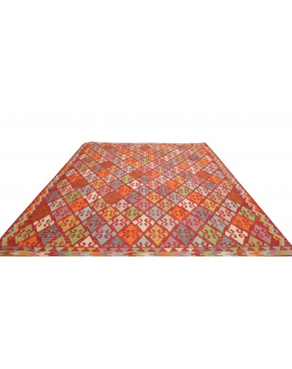 Tappeto Kilim Afghanistan rosso marrone 258x292