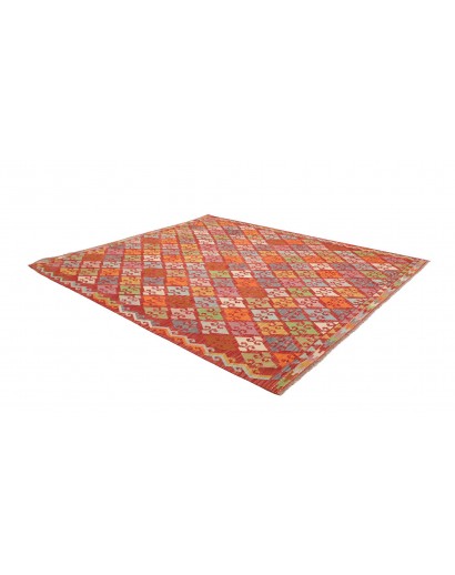 Tappeto Kilim Afghanistan rosso marrone 258x292