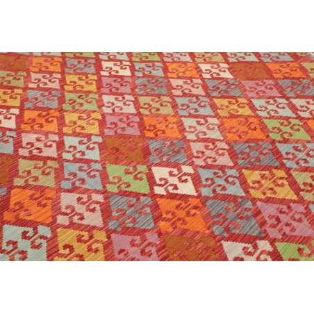Tappeto Kilim Afghanistan rosso marrone 258x292