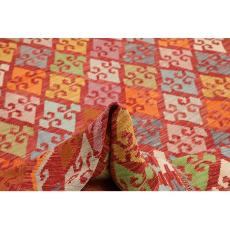 Tappeto Kilim Afghanistan rosso marrone 258x292