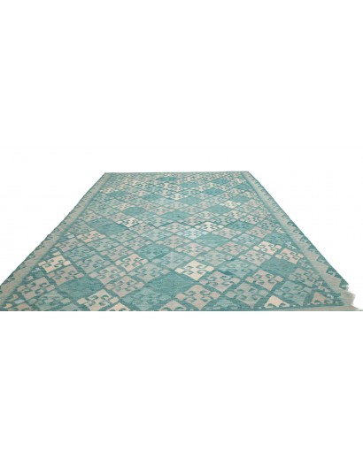 Tappeto Kilim Afghanistan verde azzurro 250x342