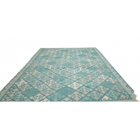 Tappeto Kilim Afghanistan verde azzurro 250x342