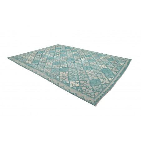 Tappeto Kilim Afghanistan verde azzurro 250x342