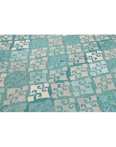 Tappeto Kilim Afghanistan verde azzurro 250x342