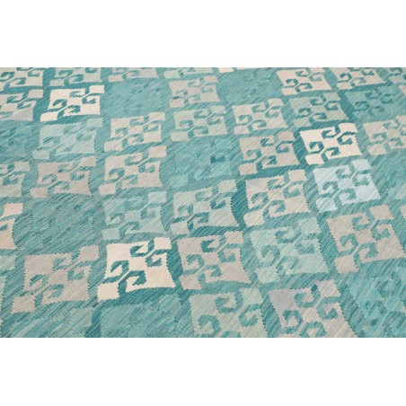 Tappeto Kilim Afghanistan verde azzurro 250x342