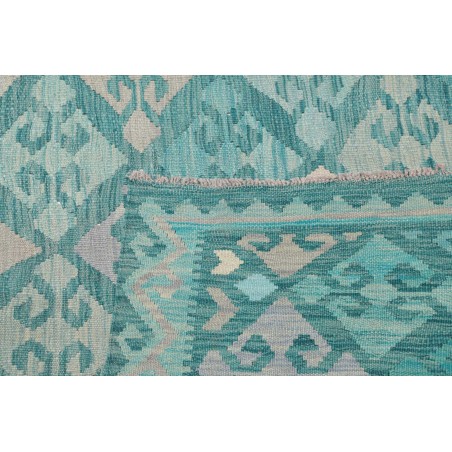 Tappeto Kilim Afghanistan verde azzurro 250x342