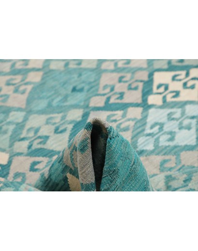 Tappeto Kilim Afghanistan verde azzurro 250x342