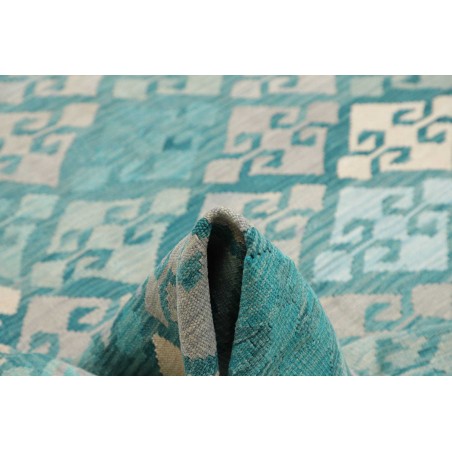 Tappeto Kilim Afghanistan verde azzurro 250x342