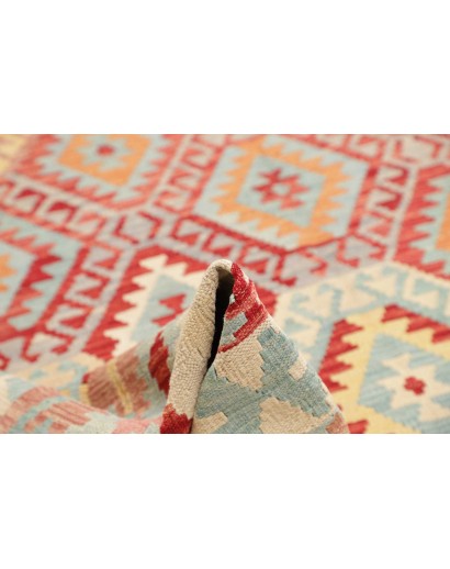 Tappeto Kilim Afghanistan beige rosso 263x335