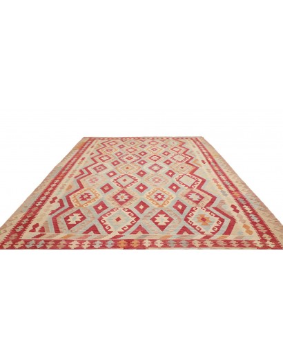 Tappeto Kilim Afghanistan beige rosso 265x334