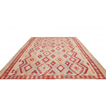 Tappeto Kilim Afghanistan beige rosso 265x334