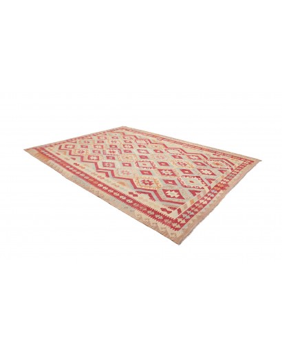 Tappeto Kilim Afghanistan beige rosso 265x334