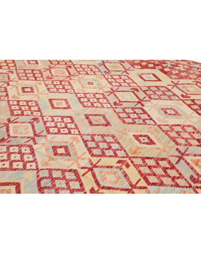 Tappeto Kilim Afghanistan marrone giallo 255x346