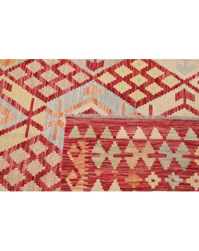 Tappeto Kilim Afghanistan marrone giallo 255x346