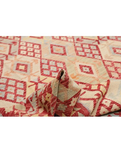 Tappeto Kilim Afghanistan marrone giallo 255x346