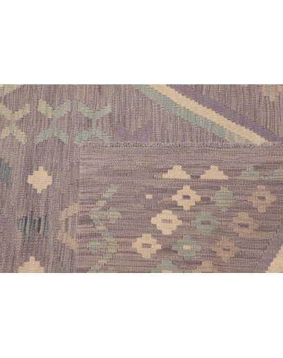 Tappeto Kilim Afghanistan azzurro marrone 241x353